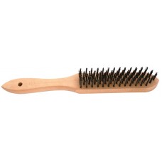 WIRE HAND SCRATCH BRUSH WOOD HANDLE